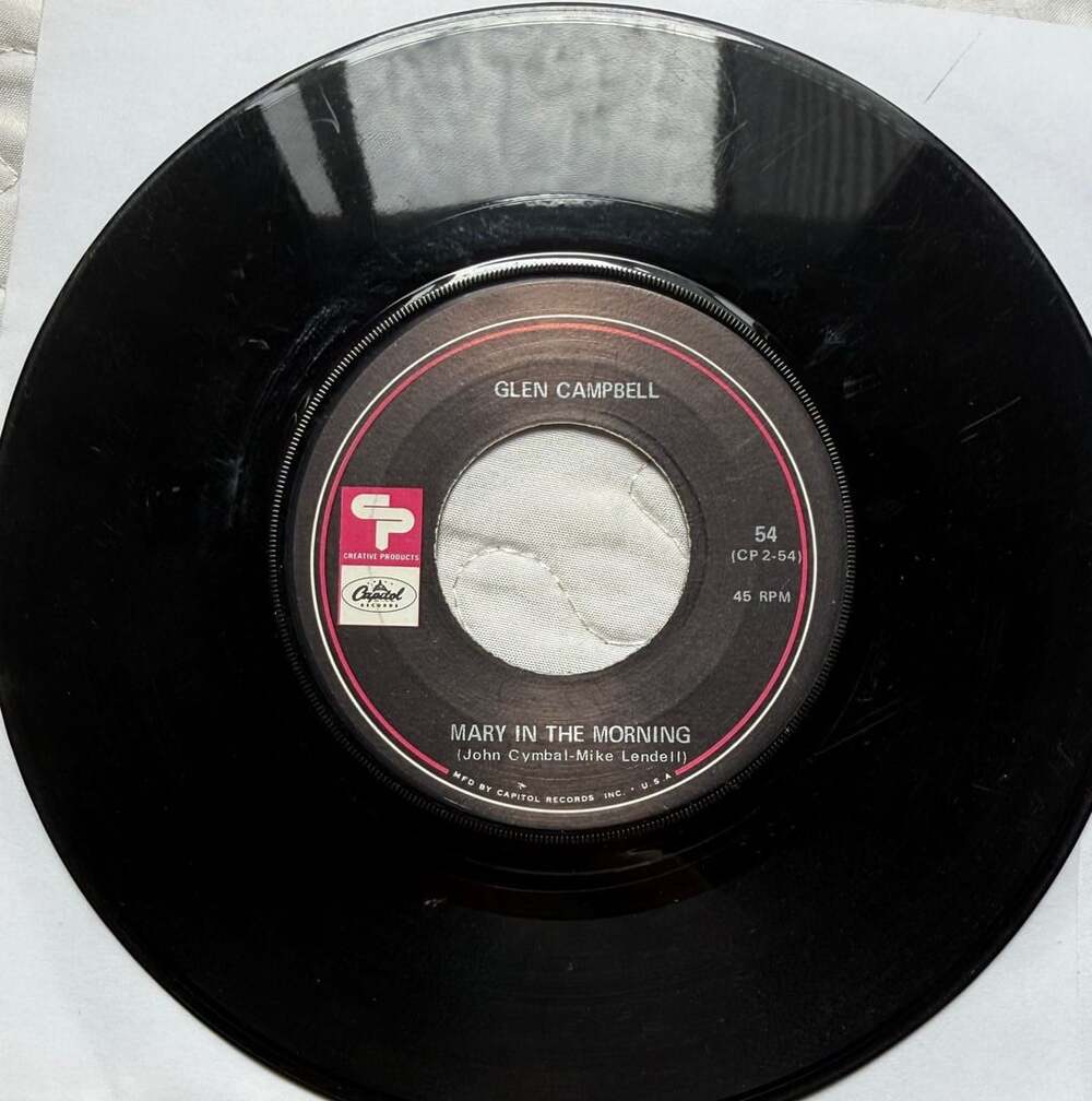Glen Campbell Mary In The Morning 45 RPM Vinyl